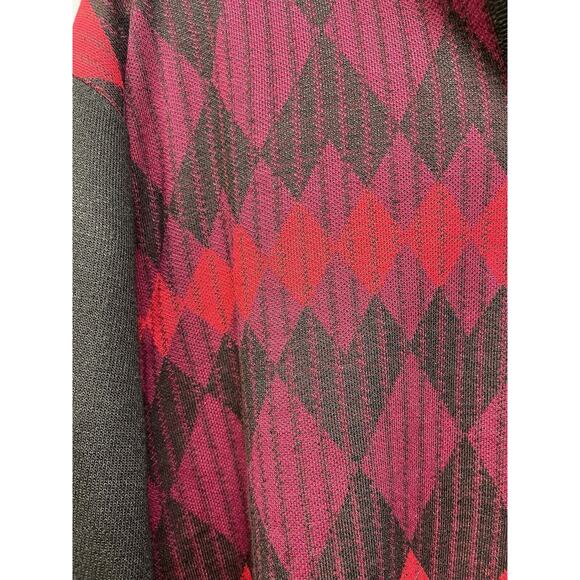 Cardinali New York Sweater Men’s XXL Red Argyle 1/4 Zip Mock Neck NEW - Picture 6 of 8